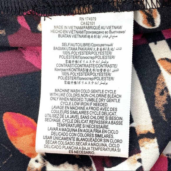 NEW BCBG Bell Sleeve Tie Back Floral Shift Dress S - Picture 8 of 8